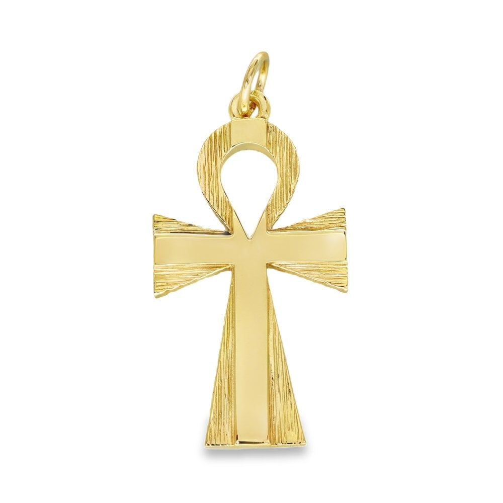 9ct Yellow Gold Large Ankh Pendant - 39x20x2.5mm - 7.7g