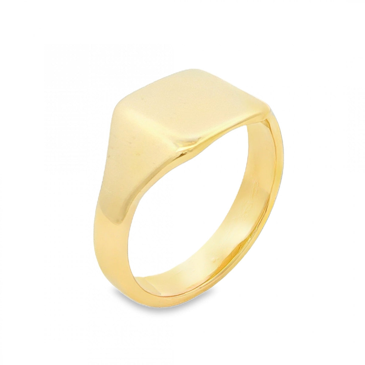 9ct Yellow Gold Signet Ring - Size Y - 12mm