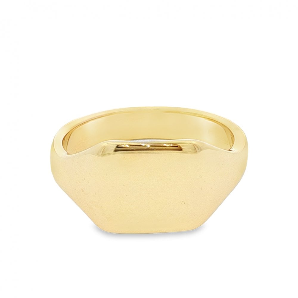 9ct Yellow Gold Signet Ring - Size Y - 12mm