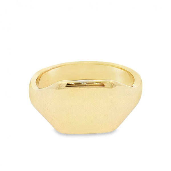 9ct Yellow Gold Signet Ring - Size Y - 12mm