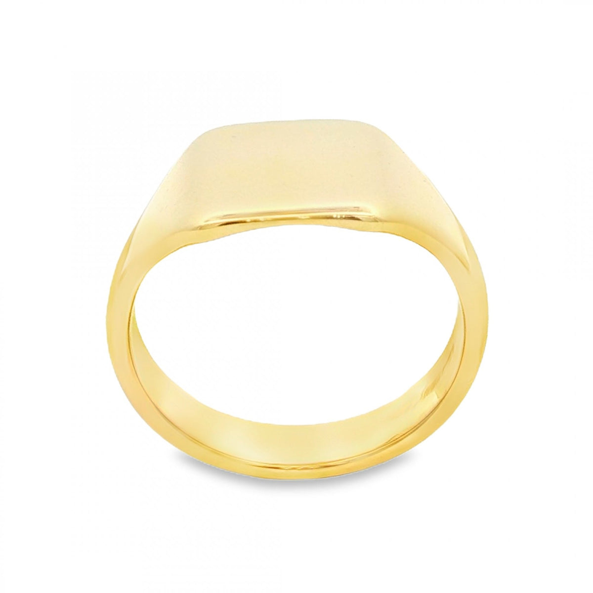 9ct Yellow Gold Signet Ring - Size Y - 12mm