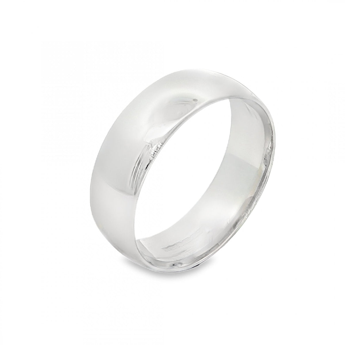 9ct Yellow Gold D-Shape Wedding Band - Size Q - 6mm
