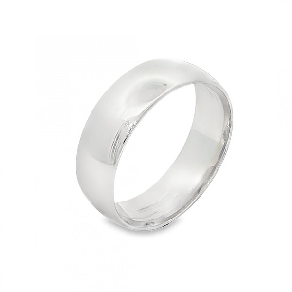 9ct Yellow Gold D-Shape Wedding Band - Size Q - 6mm