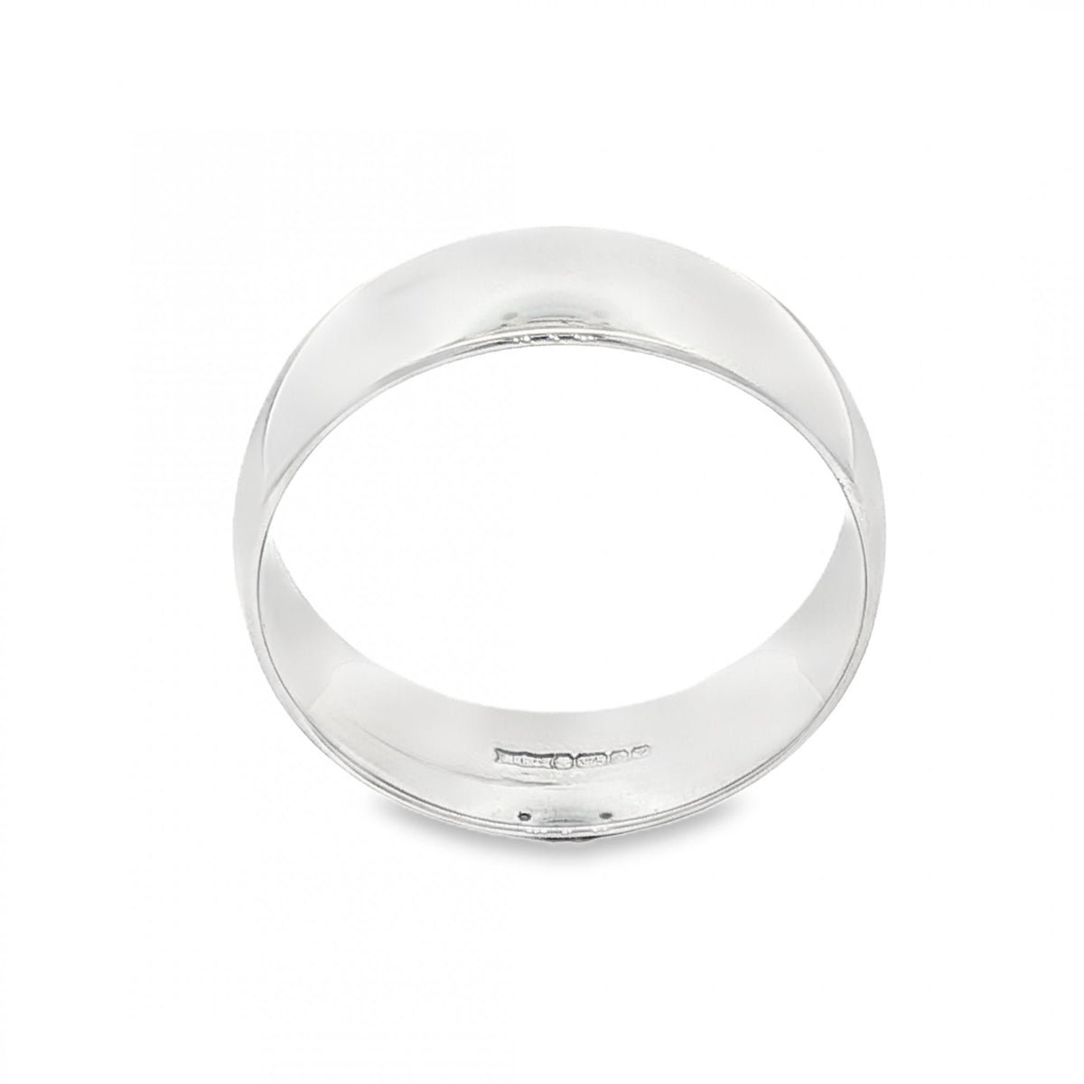 9ct Yellow Gold D-Shape Wedding Band - Size Q - 6mm
