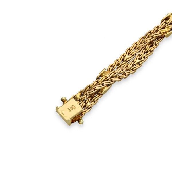 9ct Yellow Gold Double Twist-Link Bracelet - 7.5" - 19.5g