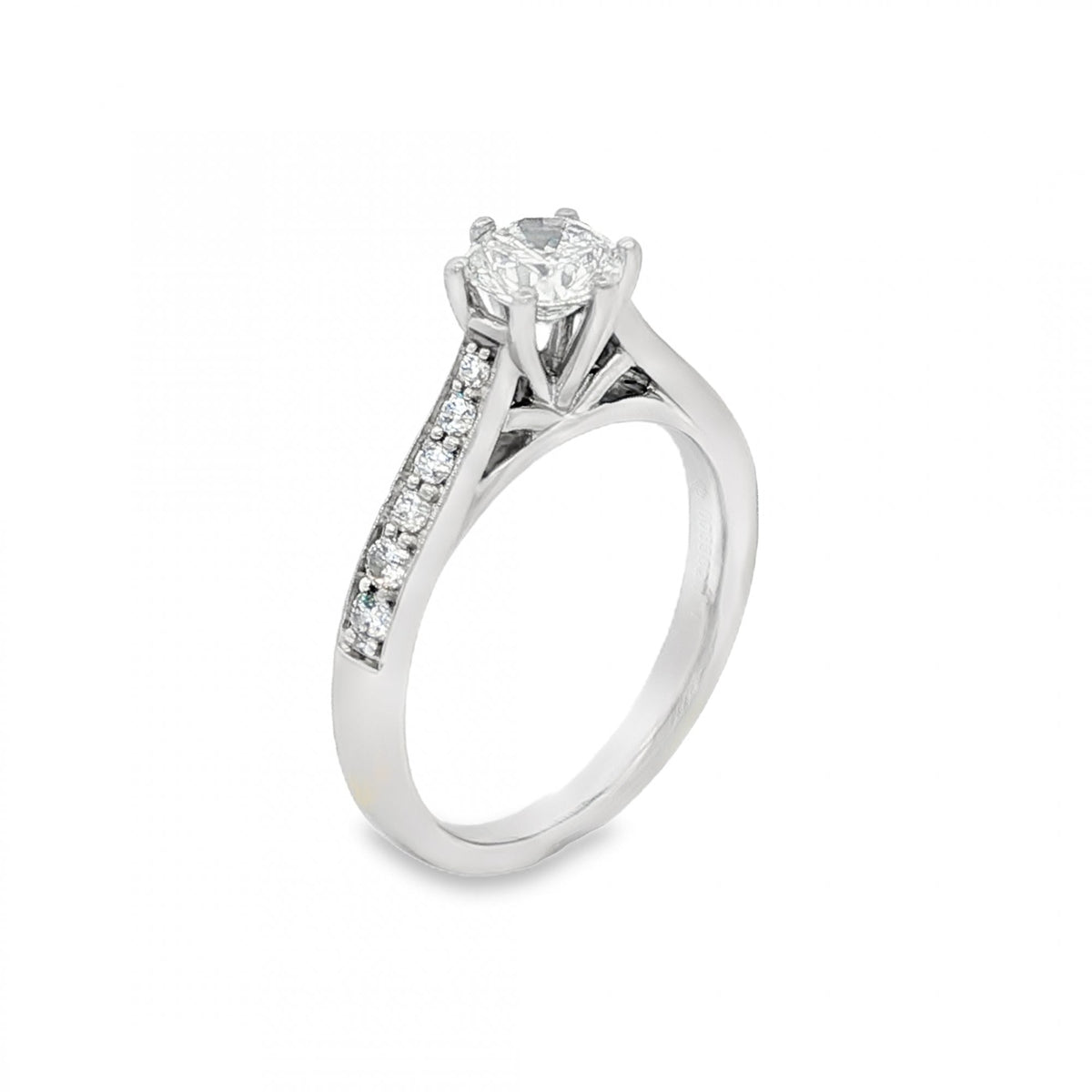 950 Platinum Diamond Engagement Ring - Size G - 0.56ct