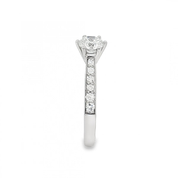 950 Platinum Diamond Engagement Ring - Size G - 0.56ct