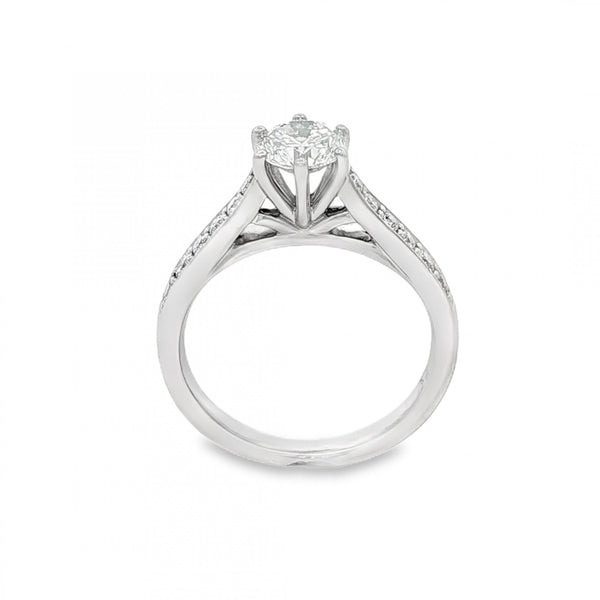 950 Platinum Diamond Engagement Ring - Size G - 0.56ct