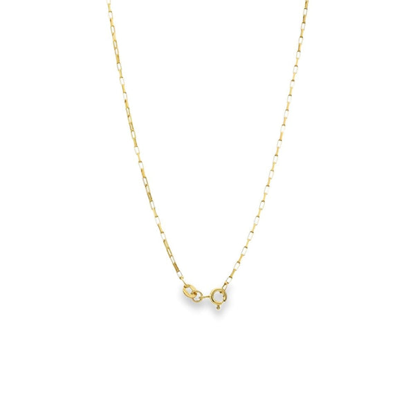 9ct Yellow Gold Octagonal Floral Locket & Chain -16x23x4mm -4.0g