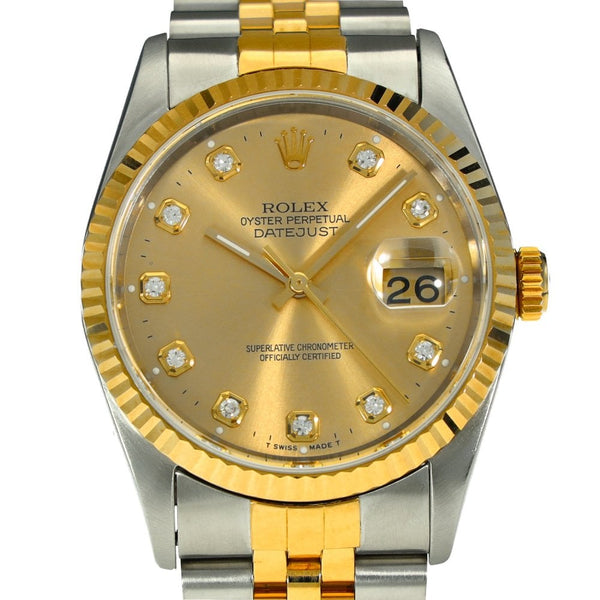 Datejust 16233 – Champagne Diamond Dial – 1995