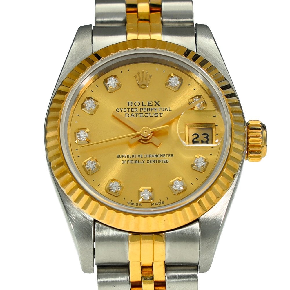 Lady-Datejust 69173 – Champagne Diamond Dial – 1996
