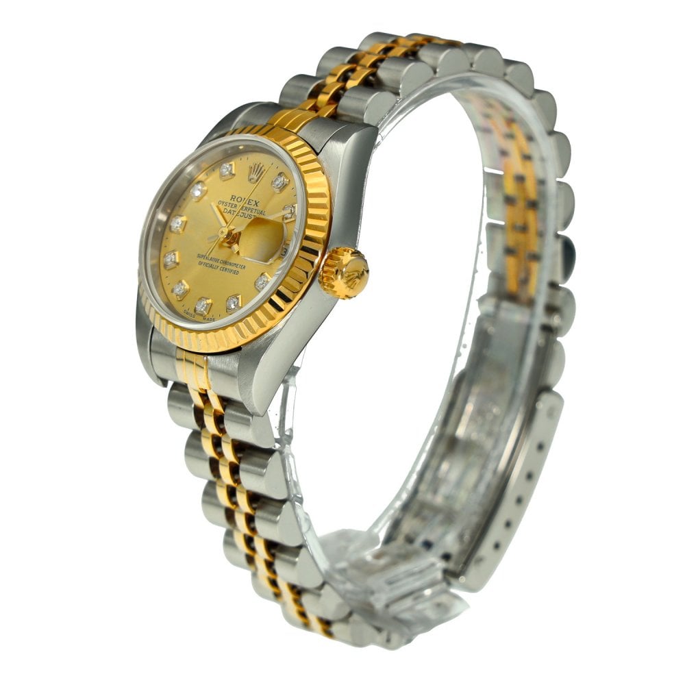 Lady-Datejust 69173 – Champagne Diamond Dial – 1996