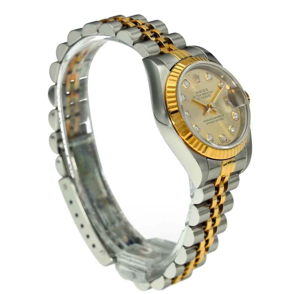 Lady-Datejust 69173 – Champagne Diamond Dial – 1996