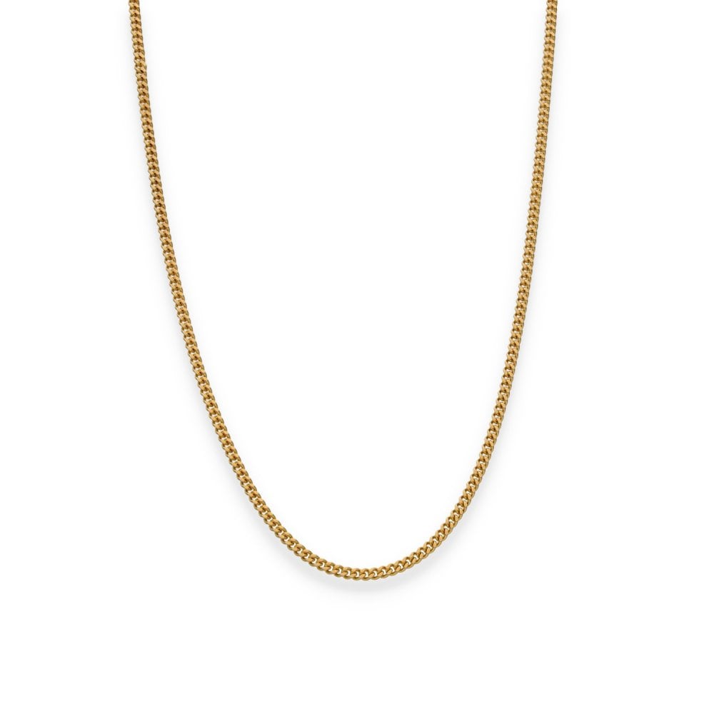 9ct Yellow Gold Fine Curb Chain - 18" - 4.1g