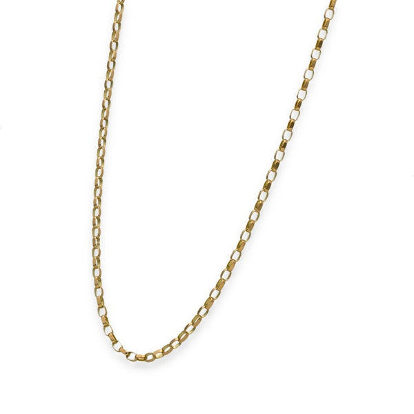 9ct Yellow Gold Fine Belcher Chain - 18" - 3.6g