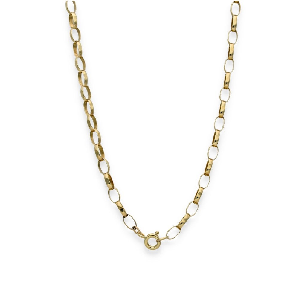 9ct Yellow Gold Belcher Chain - 20" - 7.9g