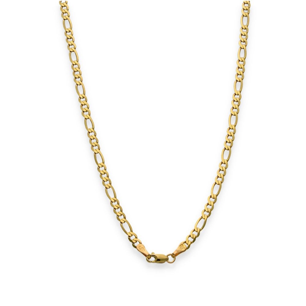 9ct Yellow Gold Figaro Chain - 18" - 3.9g