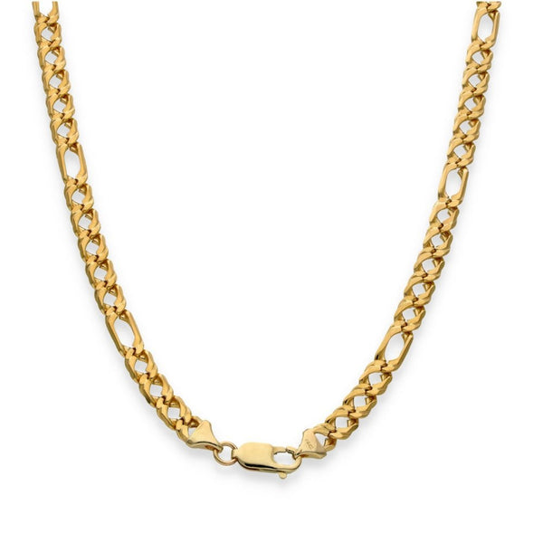 9ct Yellow Gold Figaro Chain - 20" - 24.8g