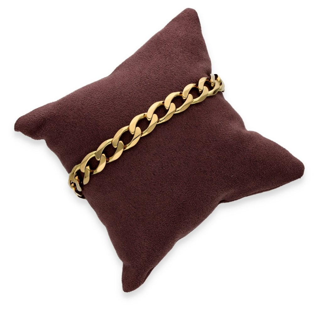 9ct Yellow Gold Curb Bracelet - 8.5" - 22.9g