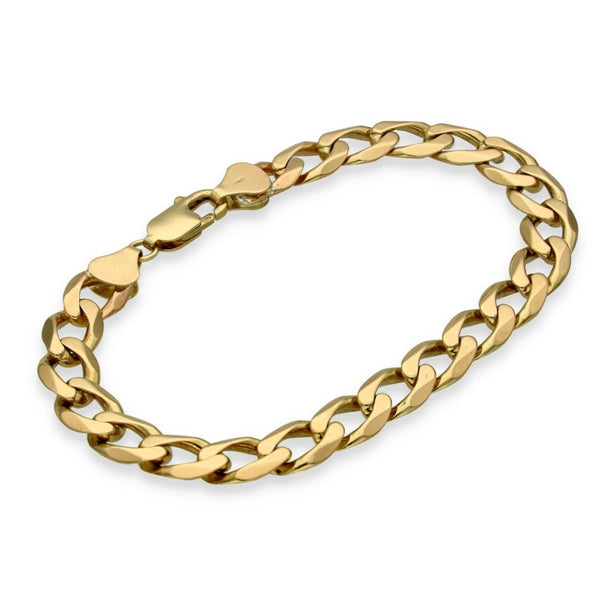 9ct Yellow Gold Curb Bracelet - 8.5" - 22.9g