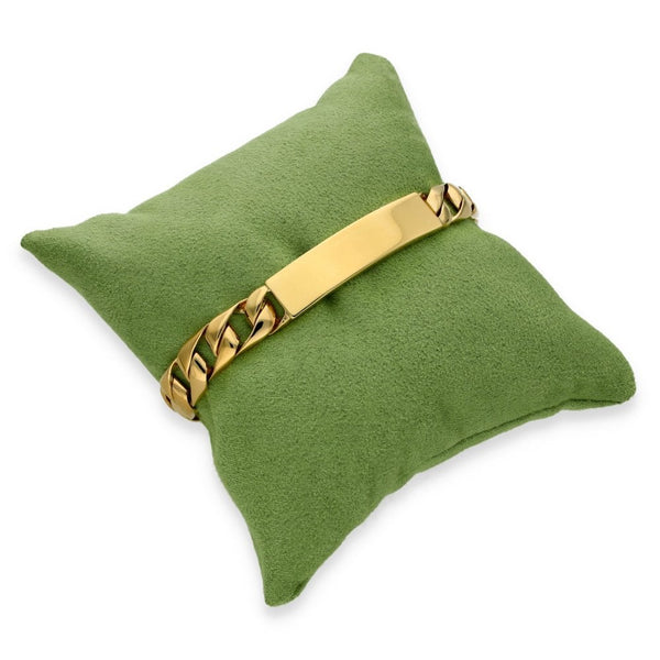 9ct Yellow Gold ID Curb Bracelet - 8" - 38.3g