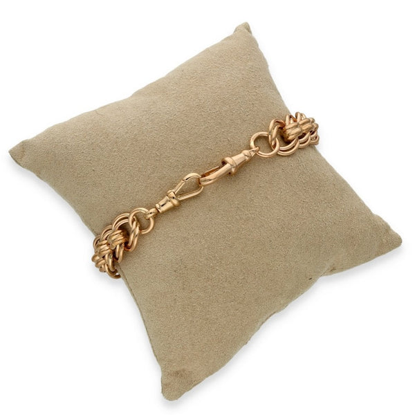 9ct Yellow Gold Roller Curb Bracelet - 8.5" - 36.0g