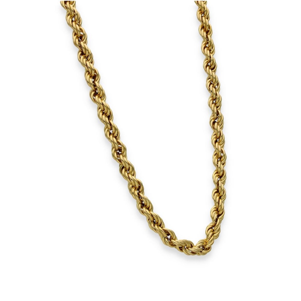 9ct Yellow Gold Rope Chain -  19" - 12.1g