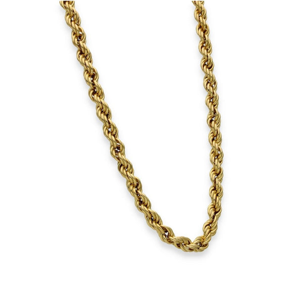 9ct Yellow Gold Rope Chain -  19" - 12.1g