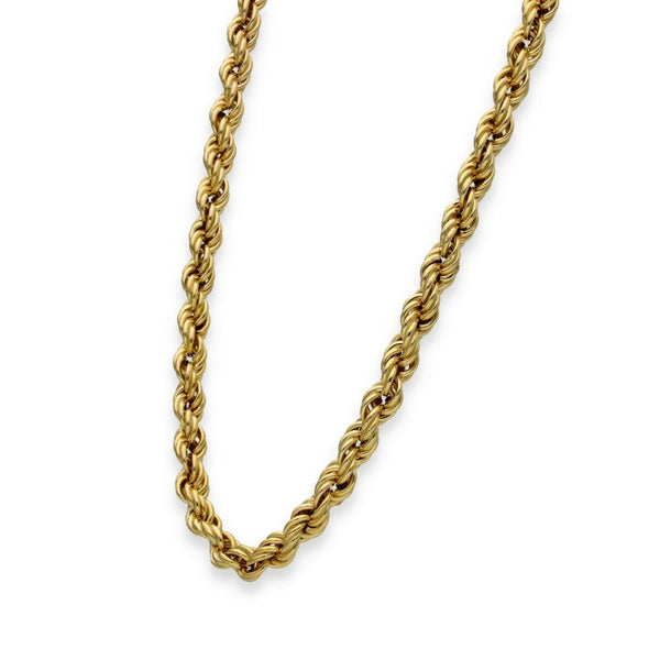 9ct Yellow Gold Rope Chain -  19" - 12.1g