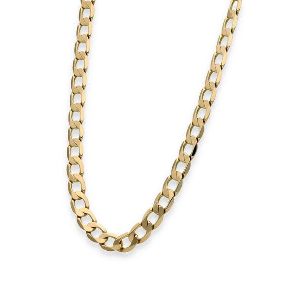 9ct Yellow Gold Curb Chain - 22" - 33.5g