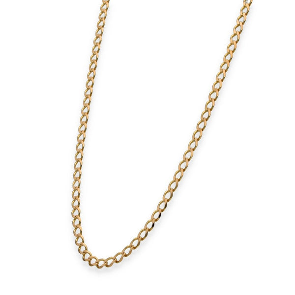9ct Yellow Gold Curb Chain - 19" - 7.0g