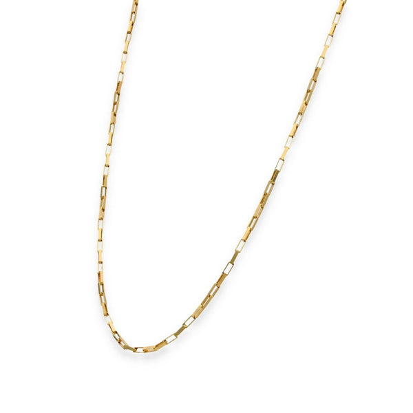9ct Yellow Gold Paper-Link Chain - 18" - 2.7g