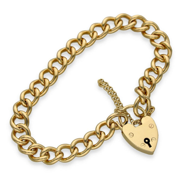 9ct Yellow Gold Curb Bracelet - 7.5" - 30.4g