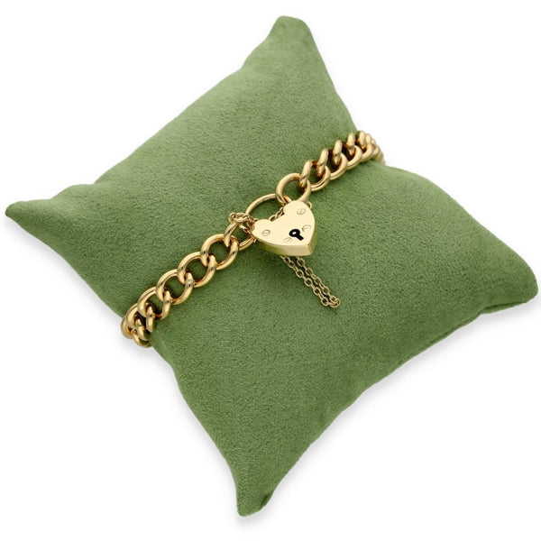 9ct Yellow Gold Curb Bracelet - 7.5" - 30.4g