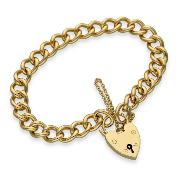 9ct Yellow Gold Curb Bracelet - 7.5" - 30.4g