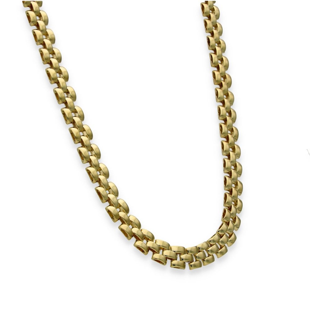 9ct Yellow Gold 3 Bar-Link Chain - 16" - 16.0g