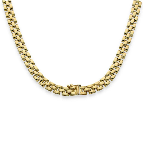 9ct Yellow Gold 3 Bar-Link Chain - 16" - 16.0g