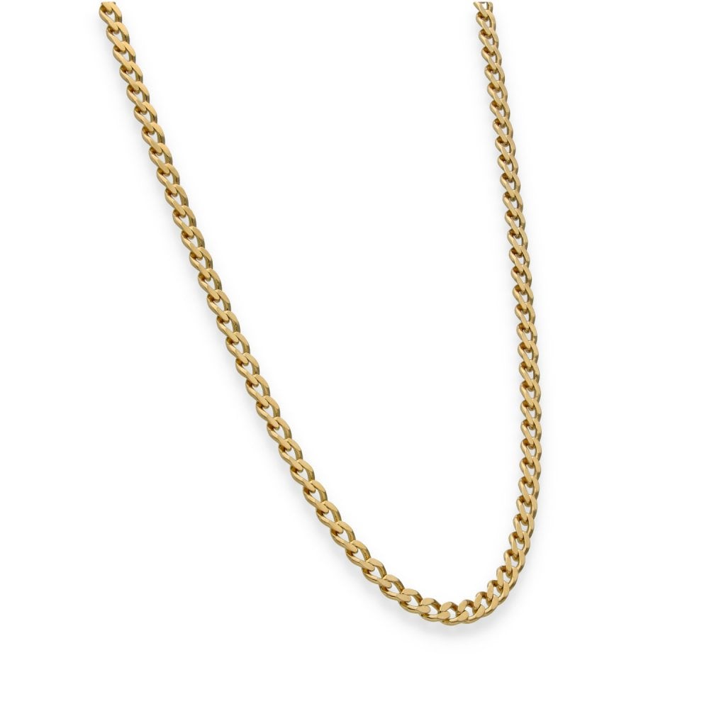 9ct Yellow Gold Curb Chain - 22" - 8.7g
