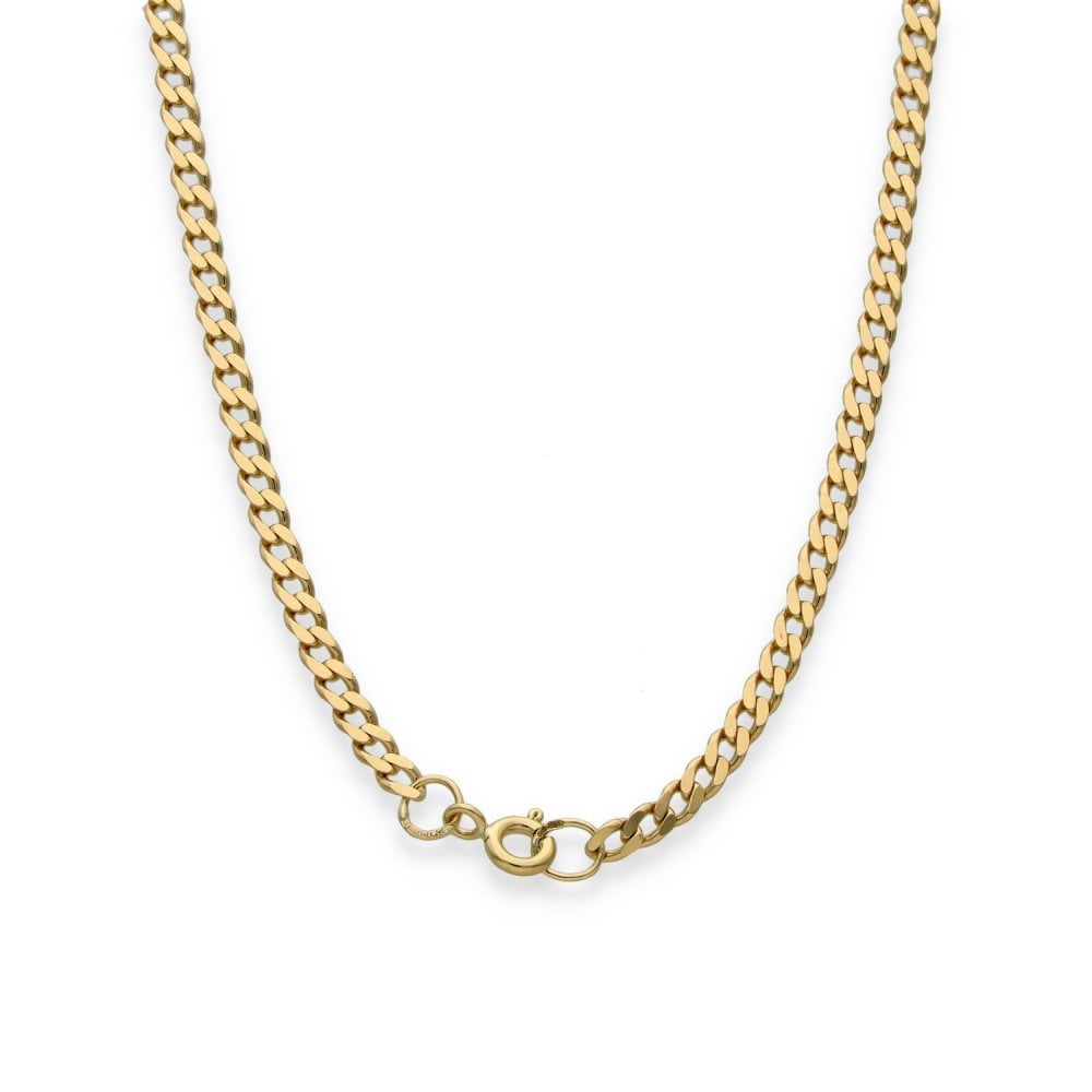9ct Yellow Gold Curb Chain - 22" - 8.7g