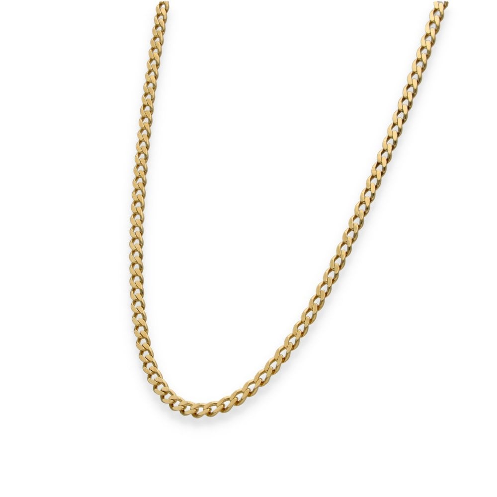 9ct Yellow Gold Curb Chain - 22" - 8.7g