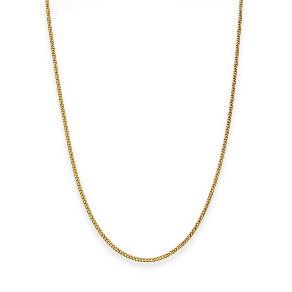 9ct Yellow Gold Fine Curb Chain - 20" - 2.2g