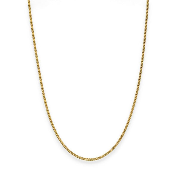 9ct Yellow Gold Fine Curb Chain - 20" - 2.2g