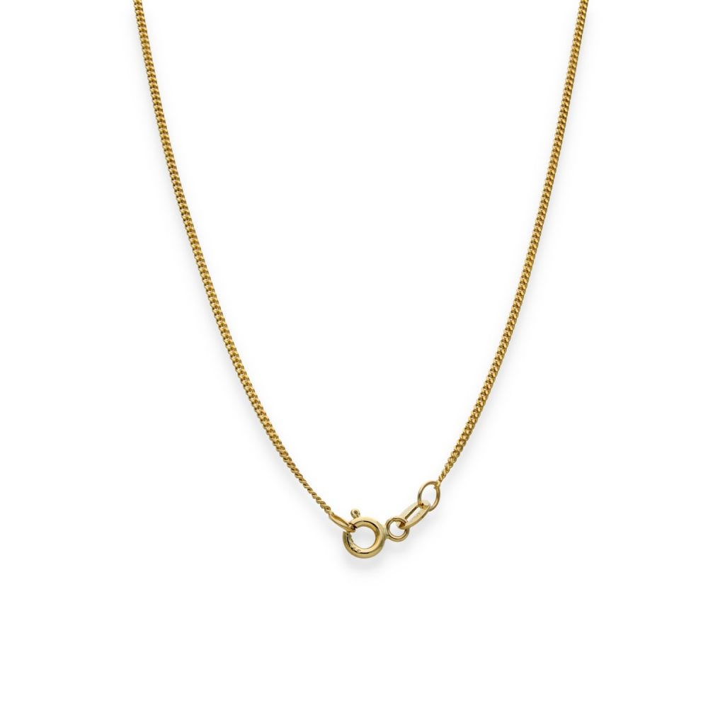 9ct Yellow Gold Fine Curb Chain - 20" - 2.2g