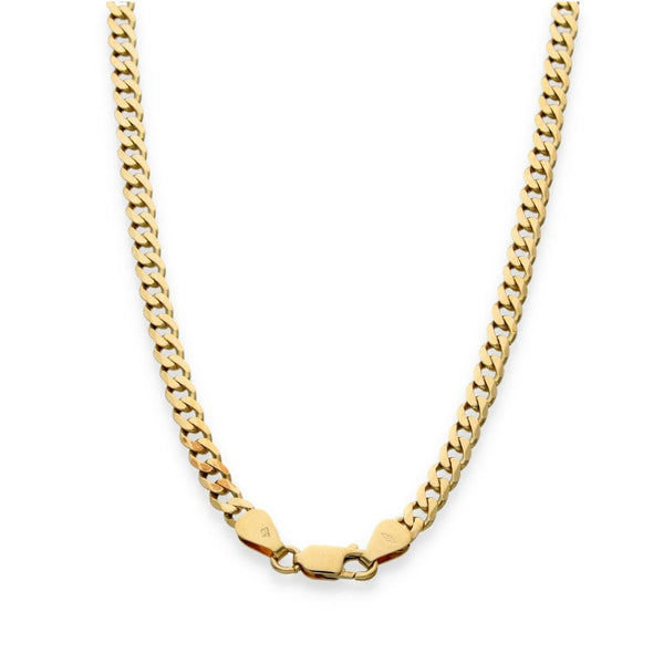 9ct Yellow Gold Flat Curb Chain - 22" - 18.0g