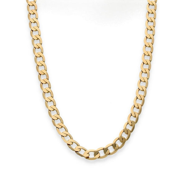 9ct Yellow Gold Flat Curb Chain - 20" - 15.2g