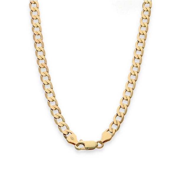 9ct Yellow Gold Flat Curb Chain - 20" - 15.2g
