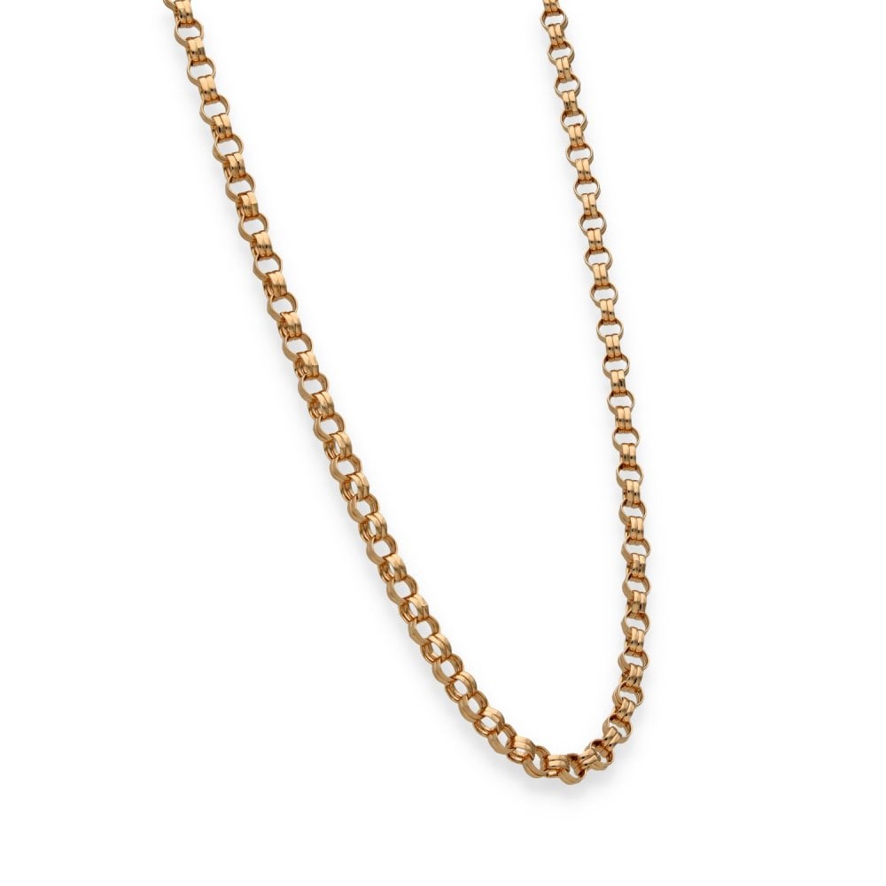 9ct Rose Gold Double Belcher Chain - 20" - 12.2g