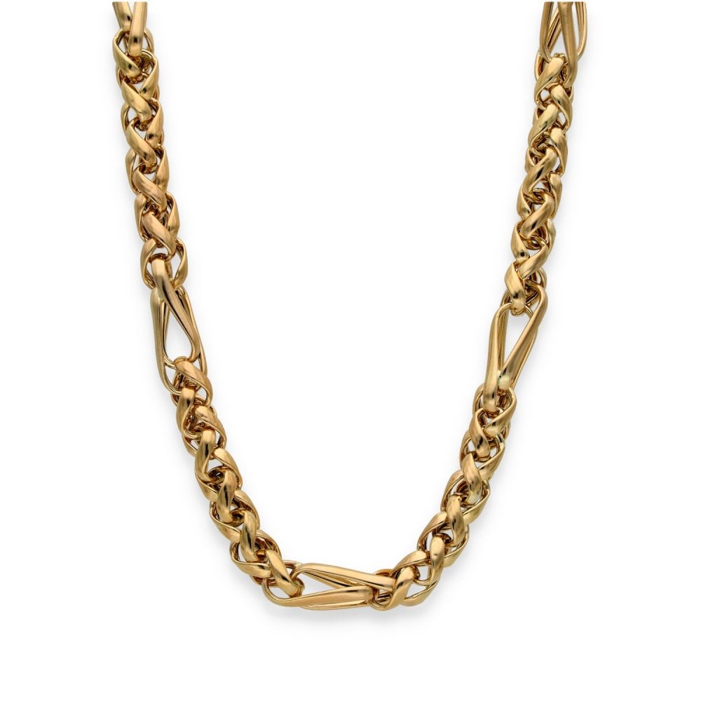 9ct Yellow Gold Hollow Spiga Link Chain - 27" - 32.3g