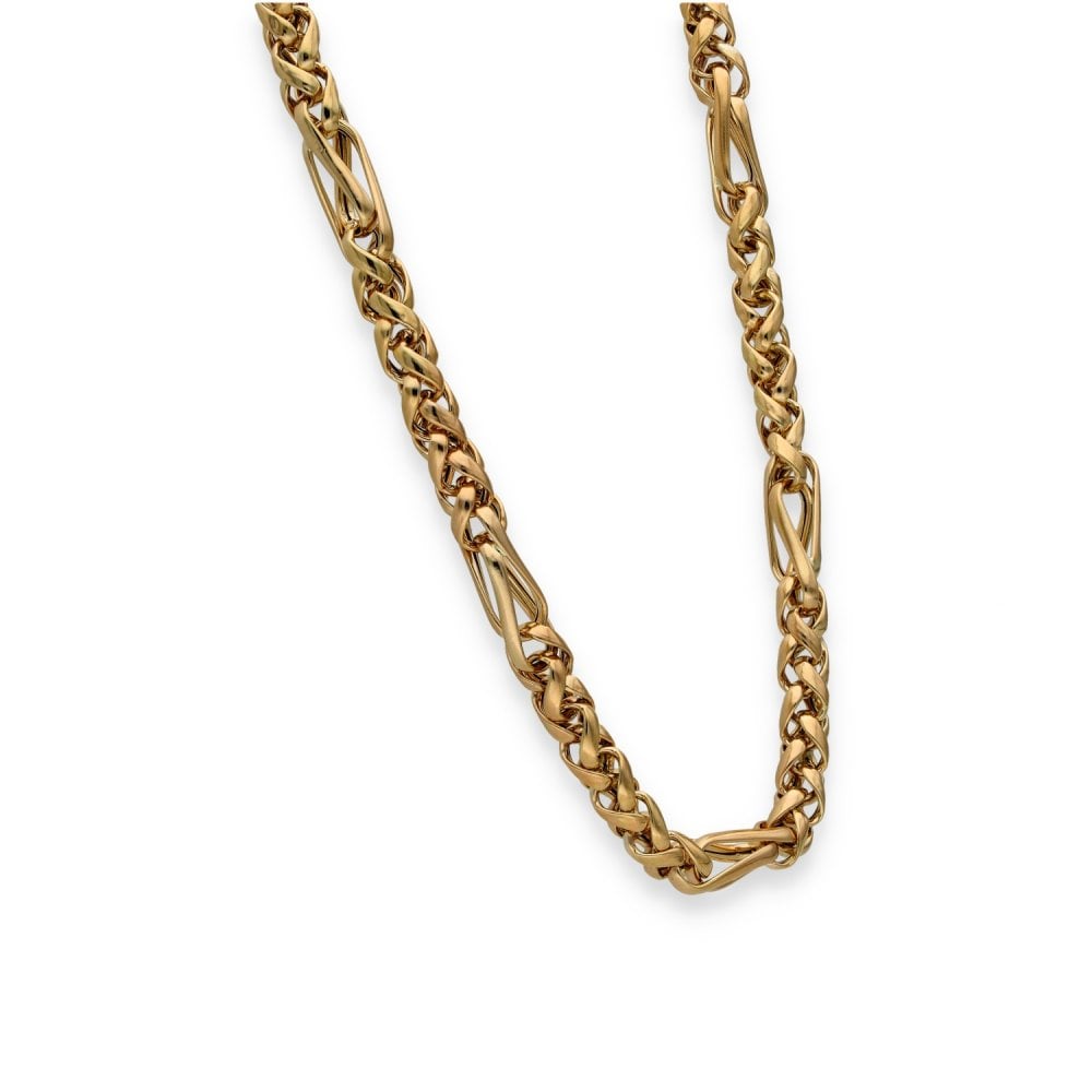 9ct Yellow Gold Hollow Spiga Link Chain - 27" - 32.3g