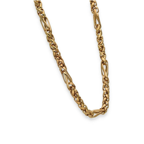 9ct Yellow Gold Hollow Spiga Link Chain - 27" - 32.3g